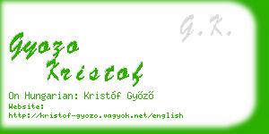 gyozo kristof business card