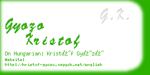 gyozo kristof business card